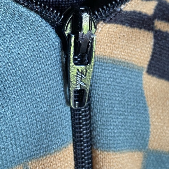 Vintage Polyester Black and Print Dress - Picture 5 of 13